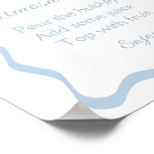 Blue Bow Tying the Knot Vrijgezellenfeest Mimosa B Poster (Hoek)