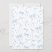 Blue Bow Verjaardag Kaart (Achterkant)