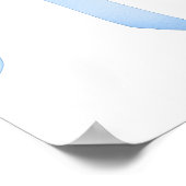 Blue Bow Verjaardag Poster (Hoek)