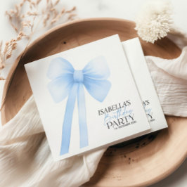 Blue Bow Verjaardag Servet