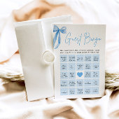 Blue Bow Vind de gast Bingo Vrijgezellenfeest spel Kaart