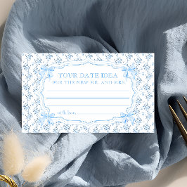 Blue Bow Vrijgezellenfeest Date Night Ideeën Informatiekaartje