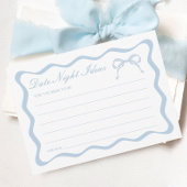 Blue Bow Vrijgezellenfeest Date Night Ideeën Kaart