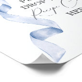 Blue Bow Vrijgezellenfeest Deel een Recept Kaart T Poster (Hoek)