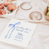 Blue Bow Vrijgezellenfeest, iets blauw voordat ik Servet