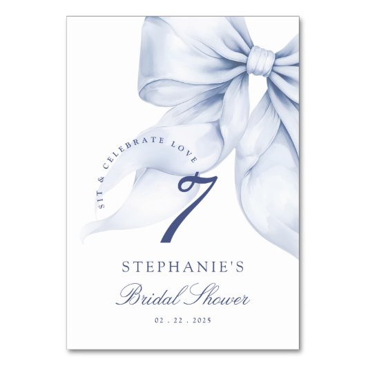 Blue Bow-Vrijgezellenfeest Kaart (Voorkant)