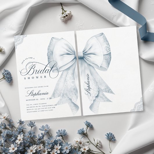 Blue Bow-Vrijgezellenfeest Kaart