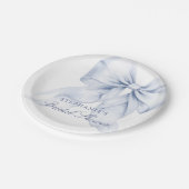 Blue Bow Vrijgezellenfeest klein Papieren Bordje (Gekanteld)