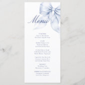 Blue Bow-Vrijgezellenfeest Menu (Voorkant)