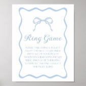 Blue Bow Vrijgezellenfeest Ring spel Poster (Voorkant)