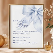 Blue Bow Vrijgezellenfeest Tafelteken Poster