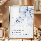 Blue Bow Vrijgezellenfeest Tafelteken Poster