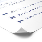 Blue Bow Vrijgezellenfeest Tafelteken Poster (Hoek)