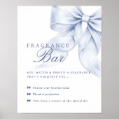 Blue Bow Vrijgezellenfeest Tafelteken Poster (Voorkant)