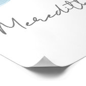 Blue Bow Vrijgezellenfeest Welkomstbord Poster (Hoek)