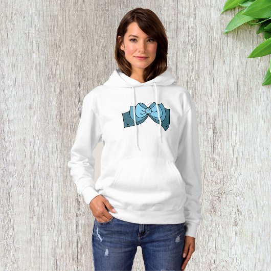 Blue Bow Vrouwen Hoodie