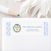 Blue Bow Watercolor Wreath Grandmillenial Etiket (Insitu)