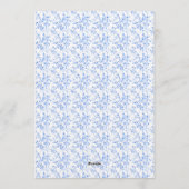 Blue Bow Watercolor Wreath Grandmillenial Kaart (Achterkant)