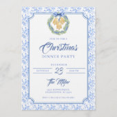 Blue Bow Watercolor Wreath Grandmillenial Kaart (Voorkant)