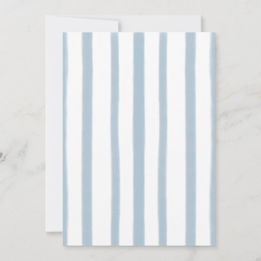 Blue Bow Wavy Lijst Whimsical Wedding Save The Date (Achterkant)