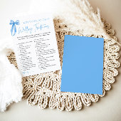 Blue Bow Wedding Traditions Vrijgezellenfeest spel Kaart