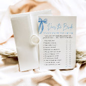 Blue Bow weet de bruid echt het bruidegom spel Kaart