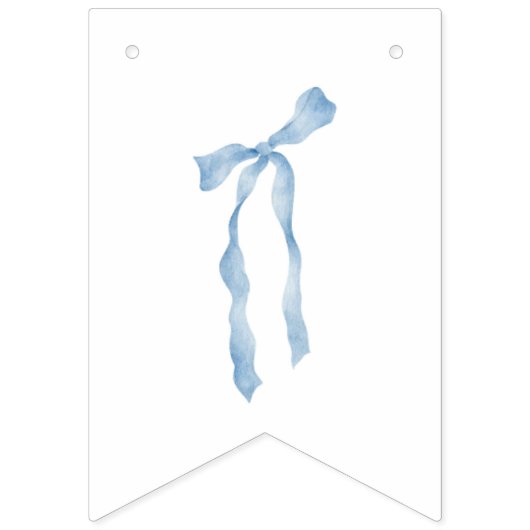 Blue bow welkom baby shower bunting banner (Tweede vlag)