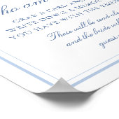 Blue Bow Wie Ben Ik Vrijgezellenfeest Spelbord Poster (Hoek)