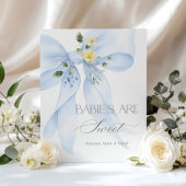 Blue Bow Wildflower Baby's zijn zoet Poster