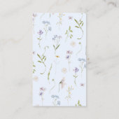 Blue Bow Wildflower Diaper verloot ticket Informatiekaartje (Achterkant)