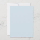 Blue Bow Winter Baby Shower Flat Thank You Card Bedankkaart (Achterkant)