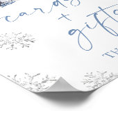 Blue Bow Winter Books Baby Shower Cards & Gifts Poster (Hoek)