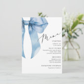 Blue Bow Ze is de knoop aan het doorhakken Menu (Staand voorkant)