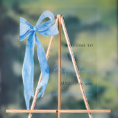 Blue Bow Ze is de knoop Vrijgezellenfeest Acryl Bord (Neutraal)