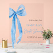 Blue Bow Ze is de knoop Vrijgezellenfeest Acryl Bord (Huwelijk)