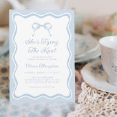 Blue Bow Ze is de knoop Vrijgezellenfeest Kaart