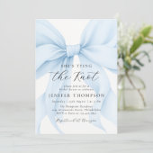 Blue Bow Ze is de knoop Vrijgezellenfeest Kaart (Staand voorkant)