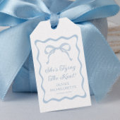 Blue Bow Ze is de Knot Bachelorette Party aan het  Cadeaulabel
