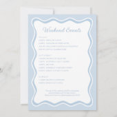 Blue Bow Ze is de Knot Bachelorette Party aan het  Kaart (Achterkant)