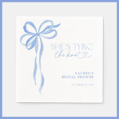 Blue Bow zij knoopt de knoop Bruidsfeest Servet