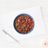 Blue Bowl van Chili Food Ronde Sticker (Envelop)