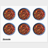 Blue Bowl van Chili Food Ronde Sticker (Vel)