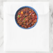 Blue Bowl van Chili Food Ronde Sticker (Tas)