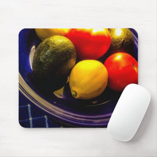 Blue Bowl van Fruit Mousepad Muismat (Met muis)