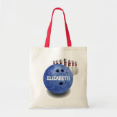 Blue Bowling aangepaste tas (Voorkant)