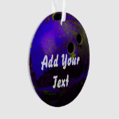 Blue Bowling Ball aanpassen Personaliseren Ornament (voorkant)