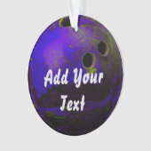 Blue Bowling Ball aanpassen Personaliseren Ornament (voorkant)