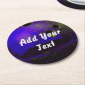 Blue Bowling Ball aanpassen Personaliseren Ronde Kartonnen Onderzetter (Gebogen)