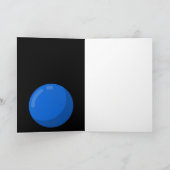 Blue Bowling Ball Kinder leeftijd 6-16 Birthday Ka Kaart (Binnen)