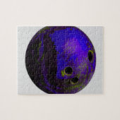 Blue Bowling Ball past het aan Legpuzzel (Horizontaal)